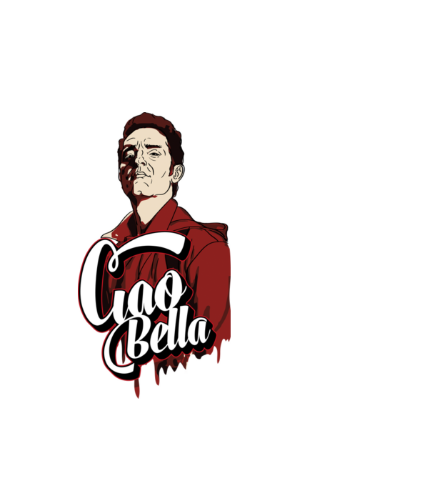ciao bella berlin model alb pe tricou