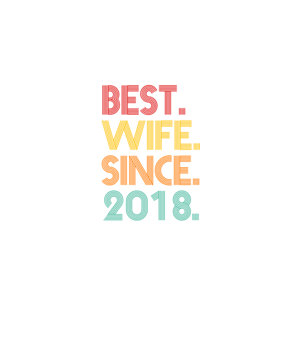 best wife since 2018 retro model negru pe tricou