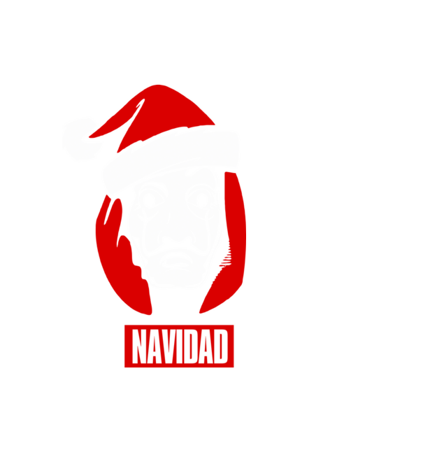 feliz navidad merry christmas money heist model negru pe tricou