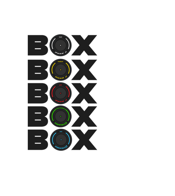 Forma1 box model negru pe tricou