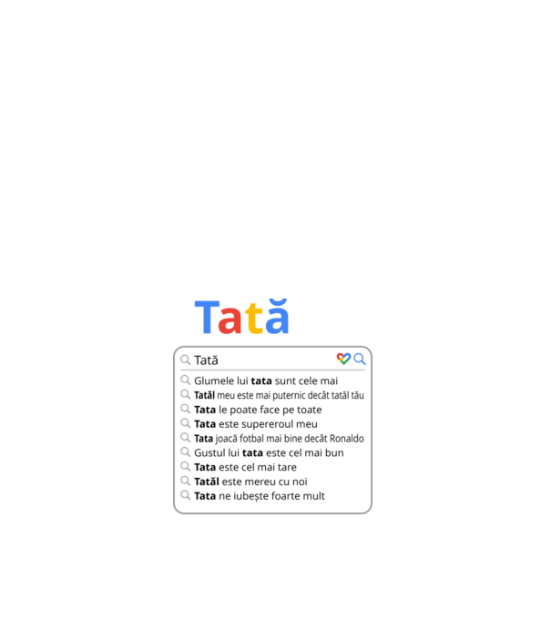 căutare Google Tată model alb pe tricou