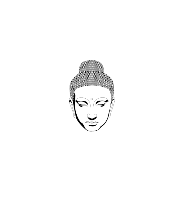 buddhas head model albastru deschis pe tricou