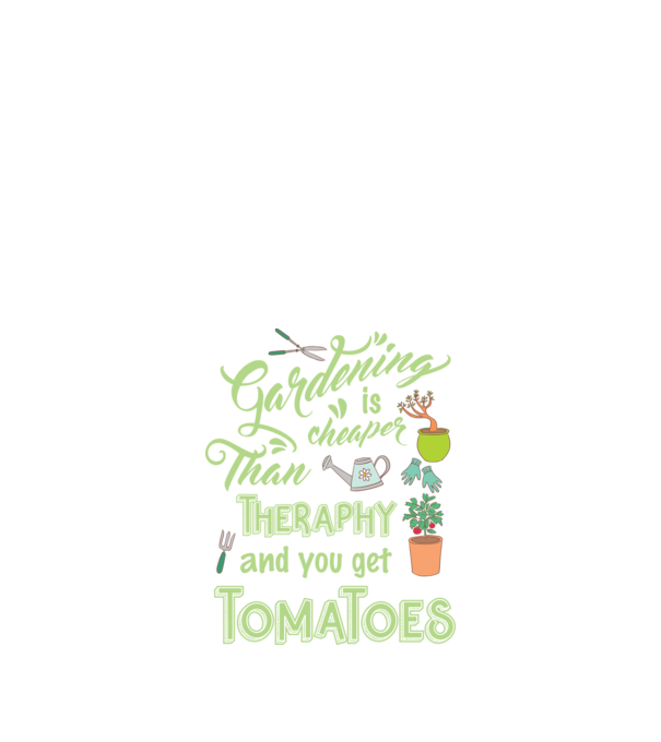 Gardening is cheaper than theraphy model negru pe tricou