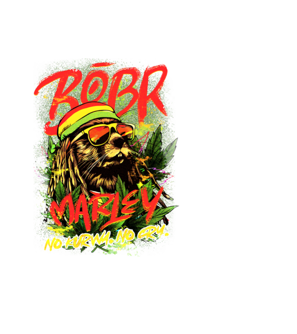 BÓBR MARLEY model negru pe tricou