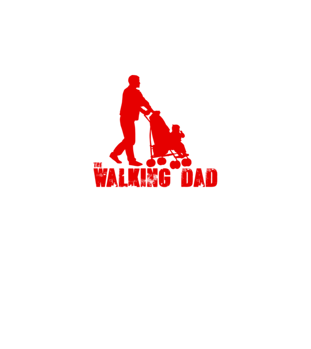 Walking dad model negru pe tricou