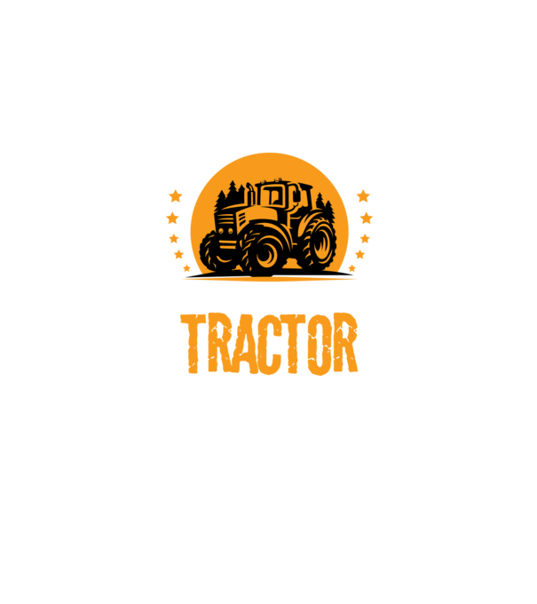 Bărbatul adevărat conduce un tractor model negru pe tricou