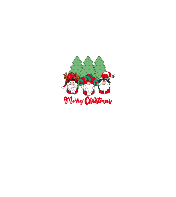 Merry christmas gnomes model negru pe tricou