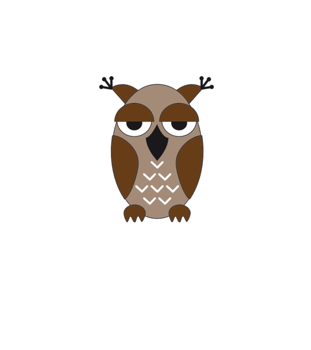Owl model alb pe tricou