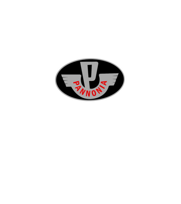 Logo Pannonia model alb pe tricou