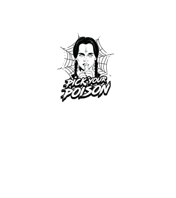 WEDNESDAY Pick your poison model negru pe tricou