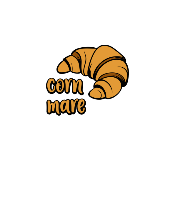 corn mare model alb pe tricou