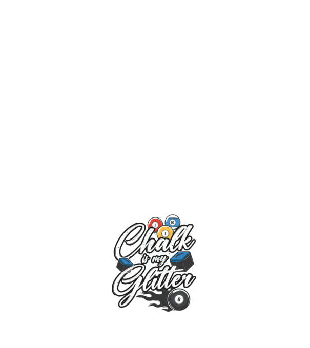 Chalk is my glitter model albastru închis pe tricou