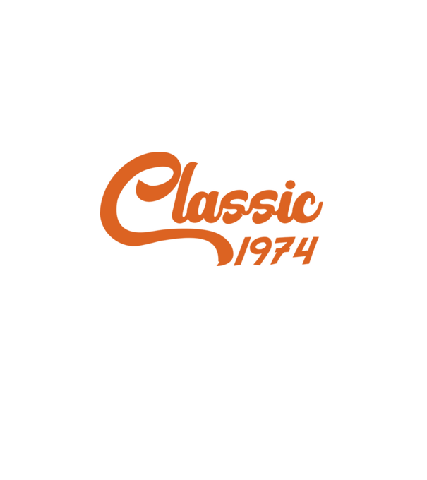1974 Classic model alb pe tricou