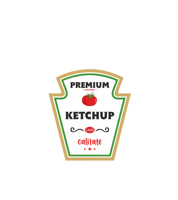 ketchup premium - calitate model roșu pe tricou