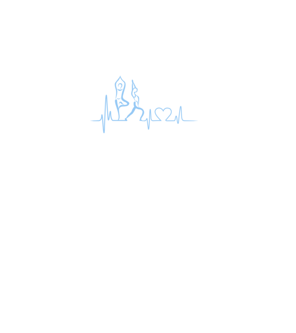 Inimă Yoga model alb pe tricou