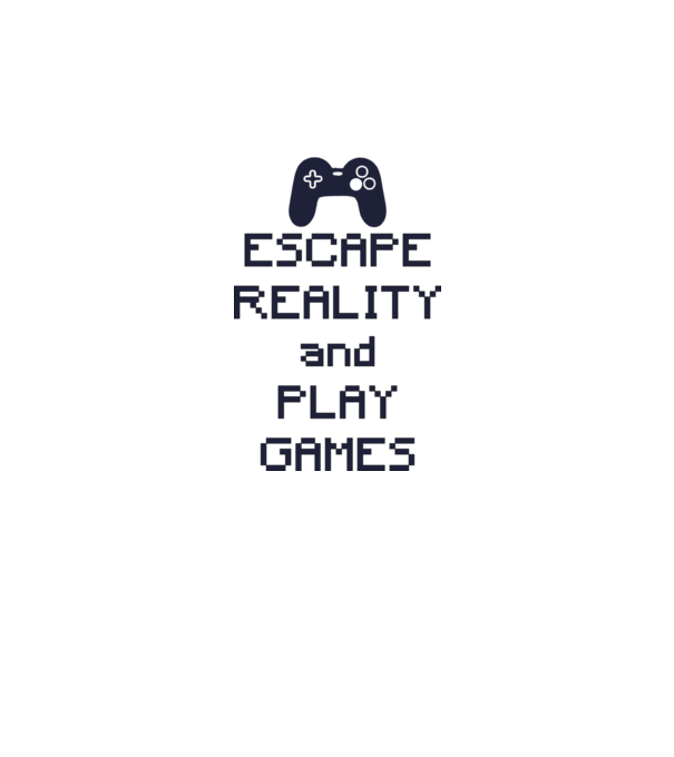Escape reality model alb pe tricou