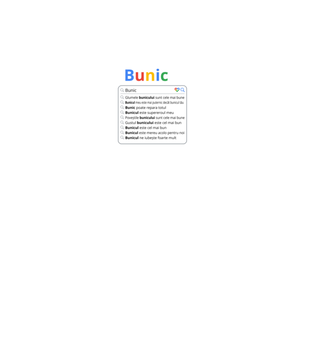 căutare Google Bunic model negru pe tricou