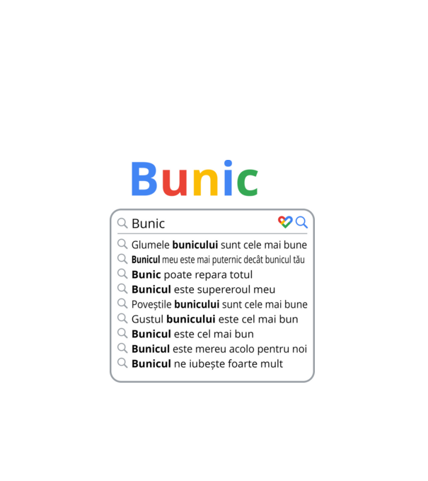 căutare Google Bunic model negru pe tricou
