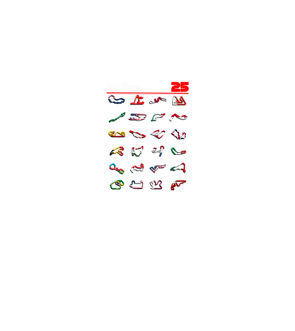 F1 calendar 2025 Negru model negru pe tricou