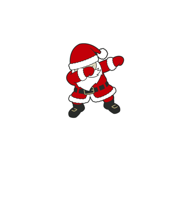 Dabbing Santa model gri închis pe tricou