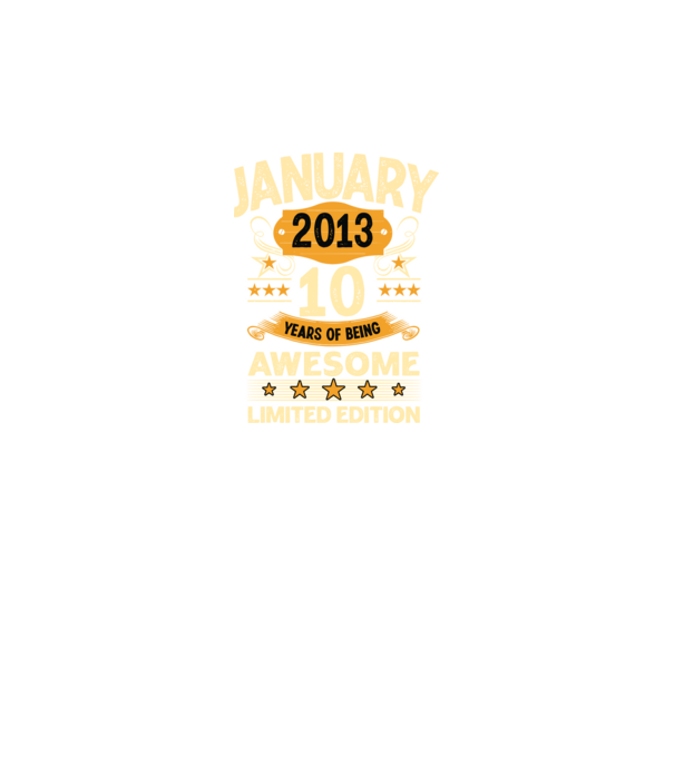 January 2013 10 years of being limited edition model negru pe tricou