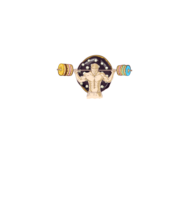 Powered by donuts model negru pe tricou