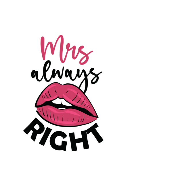 Mrs always right model albastru deschis pe tricou