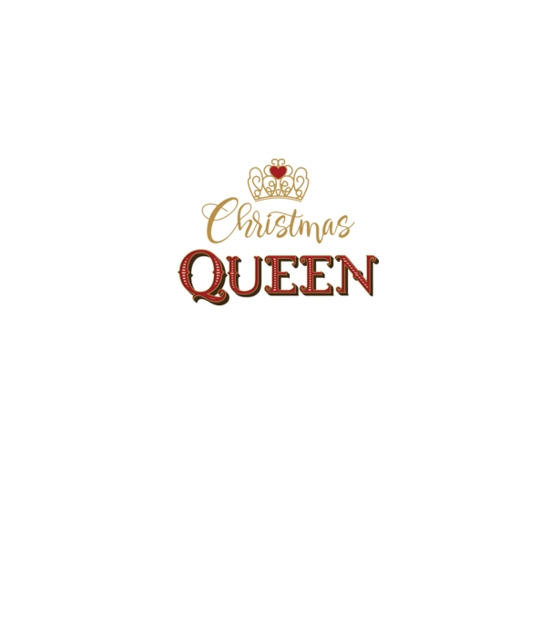 Christmas Queen model negru pe tricou
