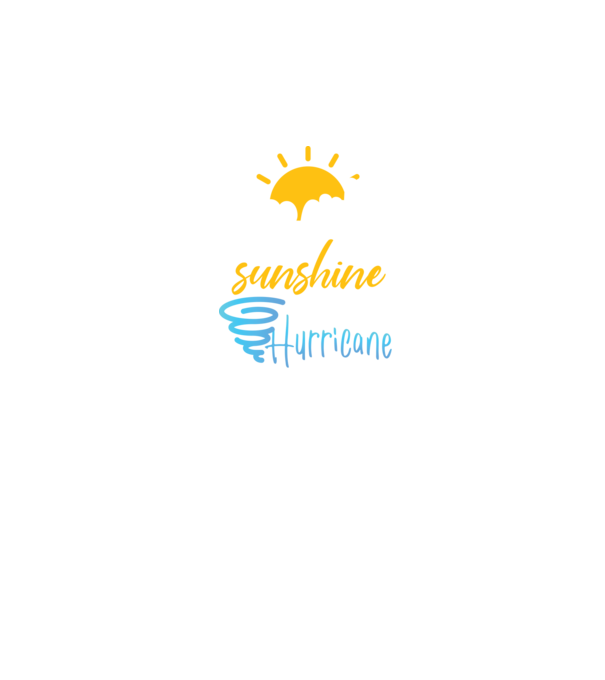 June Girls are Sunshine mixed with a little Hurricane model negru pe tricou