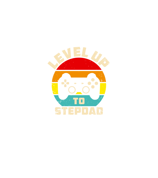 Level Up Stepdad model negru pe tricou