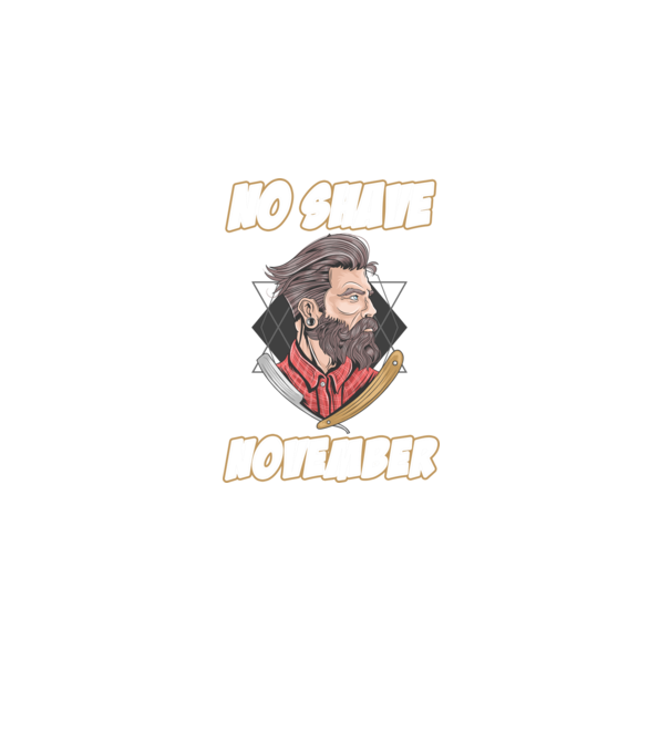 No shave November model negru pe tricou