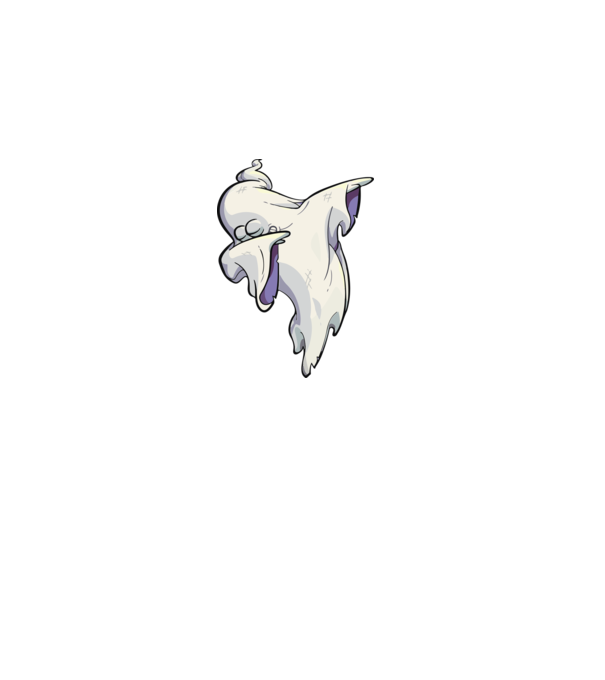 Dab ghost model negru pe tricou
