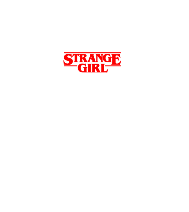 strange girl model negru pe tricou