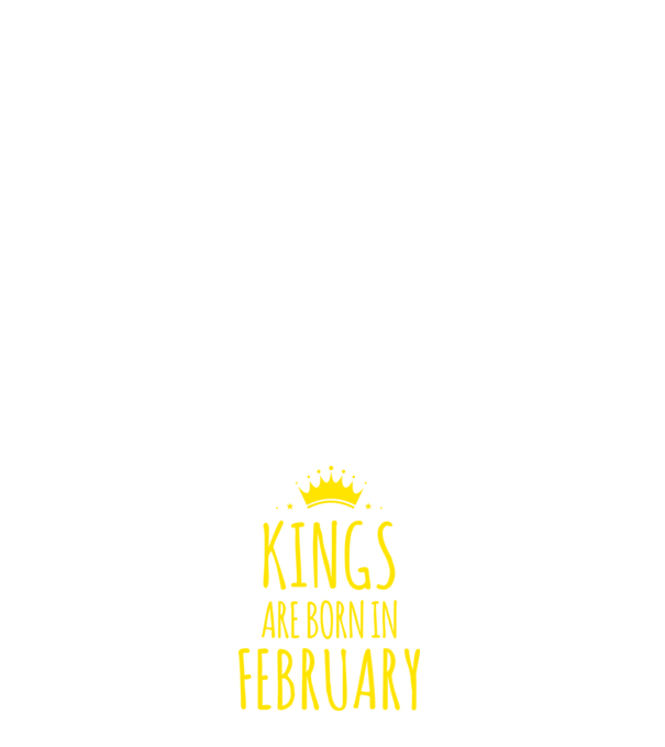 Kings are born in - February model roșu pe tricou