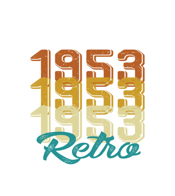 1953 Retro model alb pe tricou