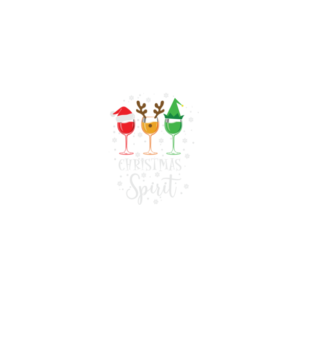 Christmas spirit wine model negru pe tricou