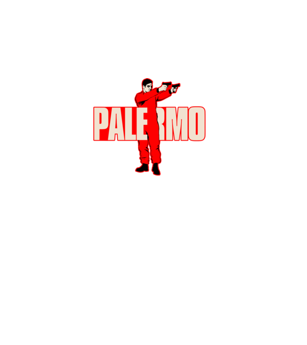 palermo la casa de papel model negru pe tricou
