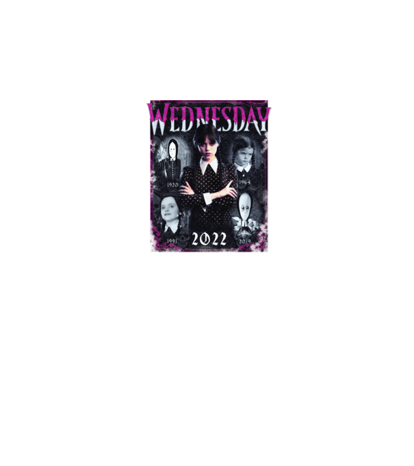 WEDNESDAY ADDAMS multi all time model negru pe tricou