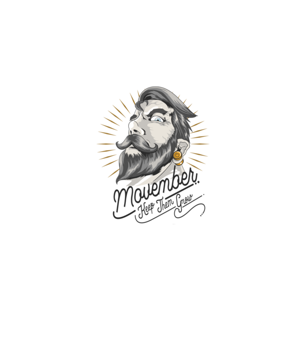 Movember Keep them grow No Shave November model alb pe tricou