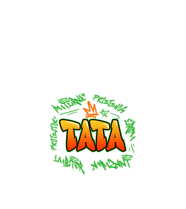 Graffiti tata model negru pe tricou