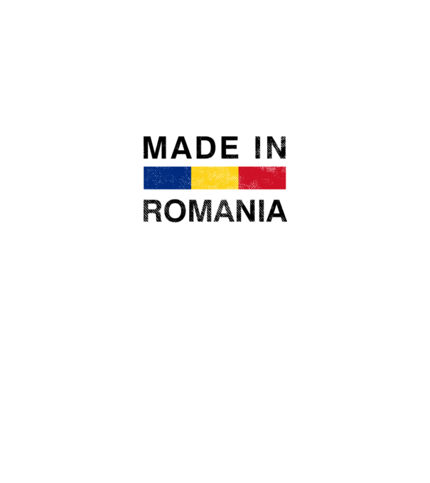 made in romania model alb pe tricou