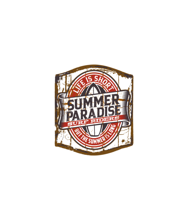 Summer Paradise model negru pe tricou
