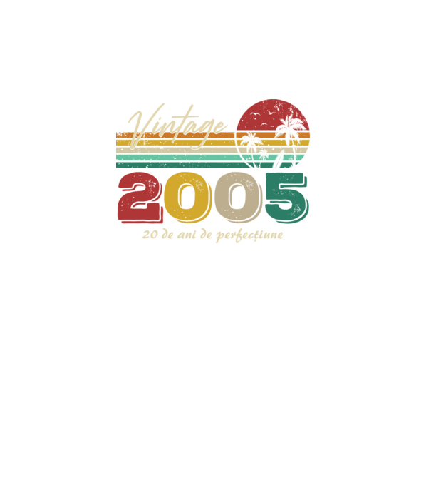 VINTAGE 2005 model turcoaz pe tricou