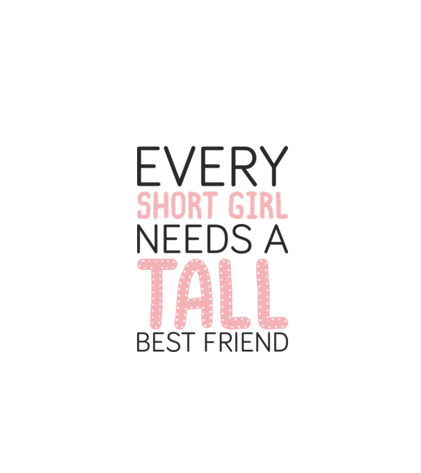 Tall Friend model alb pe tricou