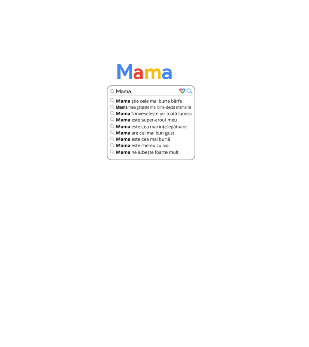 căutare Google Mama model negru pe tricou
