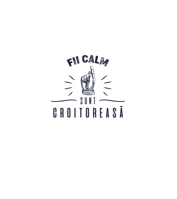 Fii calm, sunt croitoreasă model gri pe tricou