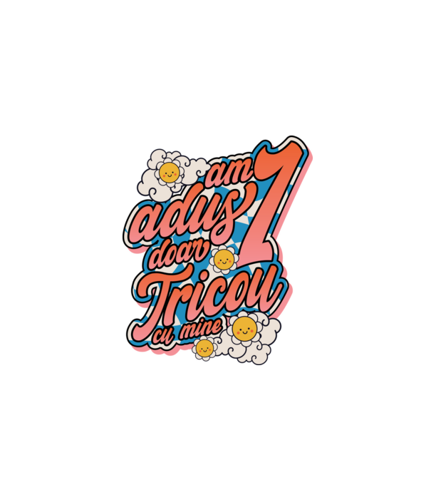 Am adus doar un tricou cu mine! model nisipiu pe tricou