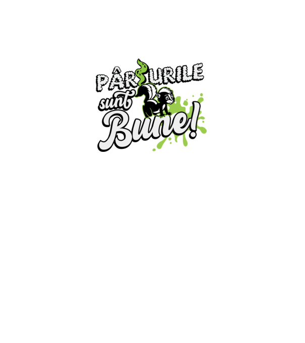 Pârțurile sunt bune model negru pe tricou