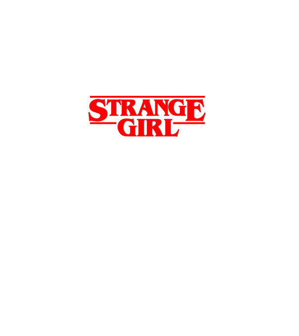 strange girl model negru pe tricou