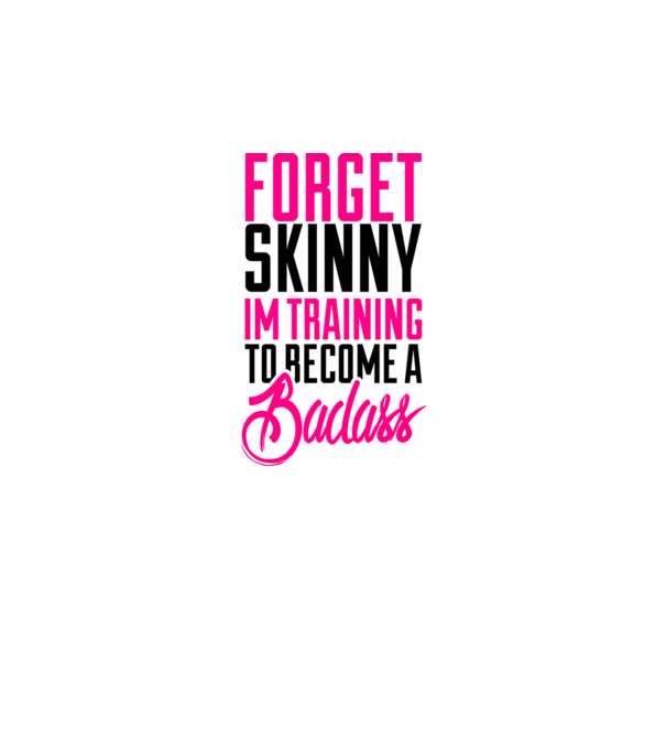Forget Skinny model alb pe tricou